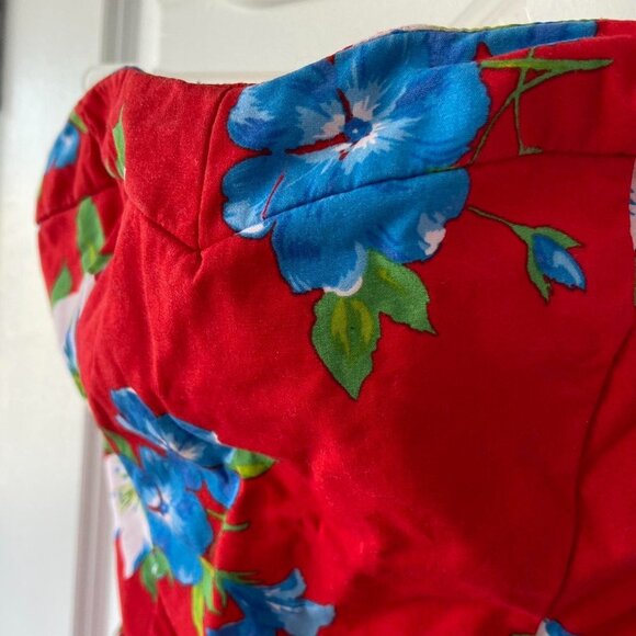 Strapless Floral Summer Dress S - Picture 5 of 8